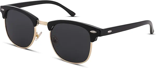Pro Acme Semi-Rimless Polarized Sunglasses UV 400 Protection for Women Men