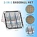 STMHOM Training Rebound Net, 5 Adjustable Angles Sports Rebounder Net with Steel Frame and Center Grid for Accuracy Practice, Bounce Back Net for Baseball Softball Fielding
