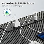 SEVEN WARRIOR L Shaped Gaming Desk with LED Lights & Power Outlets, 50.4” Computer Desk with Monitor Stand, Corner Desk with Carbon Fiber Surface, Gaming Table with Hooks, Black - Image 5