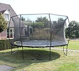 EXIT TOYS Silhouette Trampolin - ø244cm - Kompaktes Rundes Gartentrampolin Outdoor für Kinder - Mit Sicherheitsnetz und Fußschutzsystem - Preisgünstig - Sicherer Einstieg - Gute Sprungkraft - Grün - 2