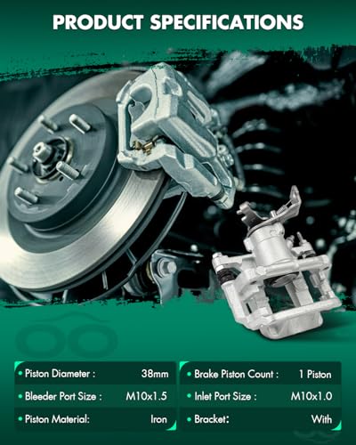 Image of SCITOO Rear Left Brake Caliper With Bracket 18B5311 Compatible For Chevrolet For Cruze 2011-2015,For Chevrolet For Cruze Limited 2016