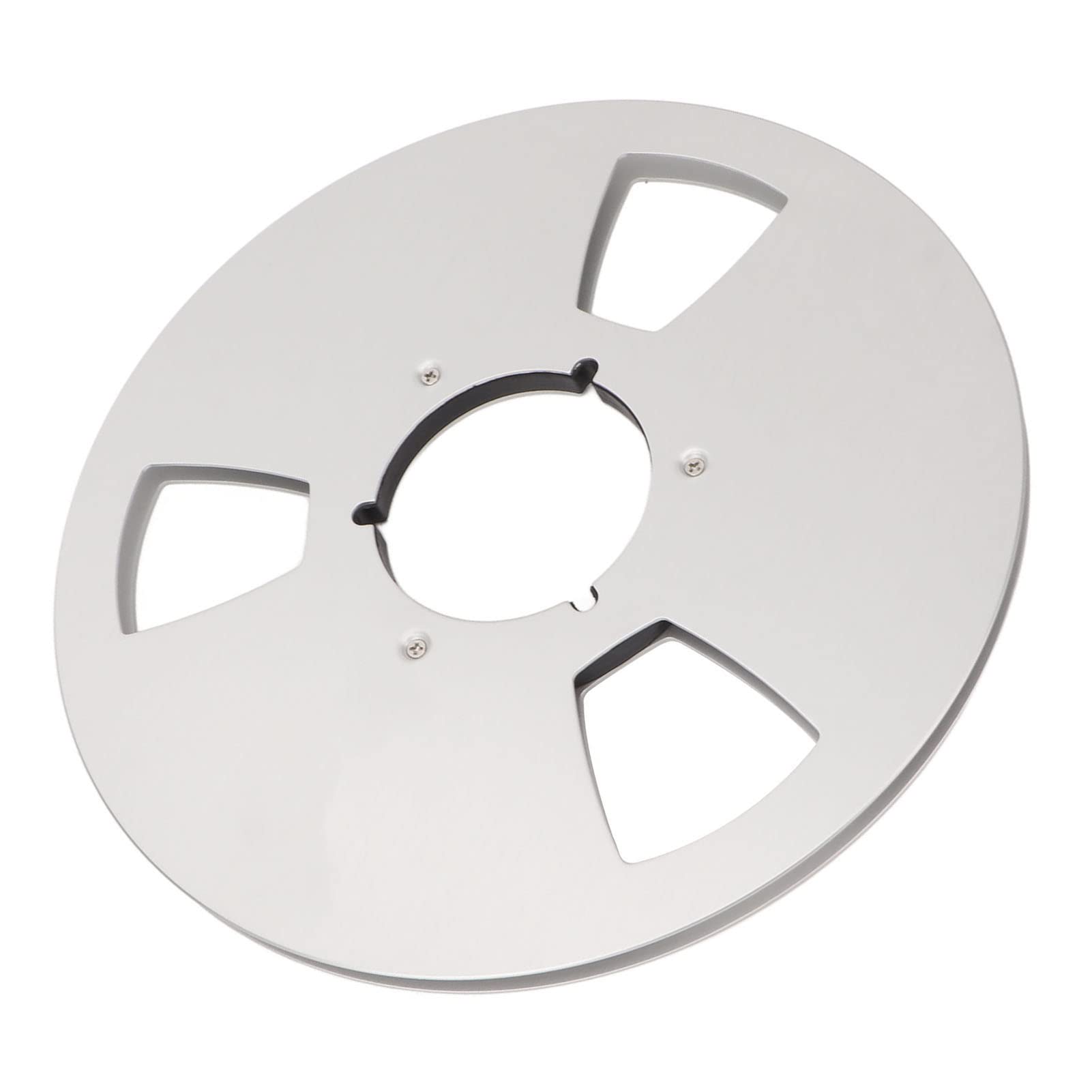 ciciglow Bobine de Bande Vide de 1/4 10 Pouces, Pièce de Machine D'ouverture de Disque Vide à Trois Trous Accessoire de Magnétophone de Bobine D'alliage D'aluminium pour Nab(Argent)