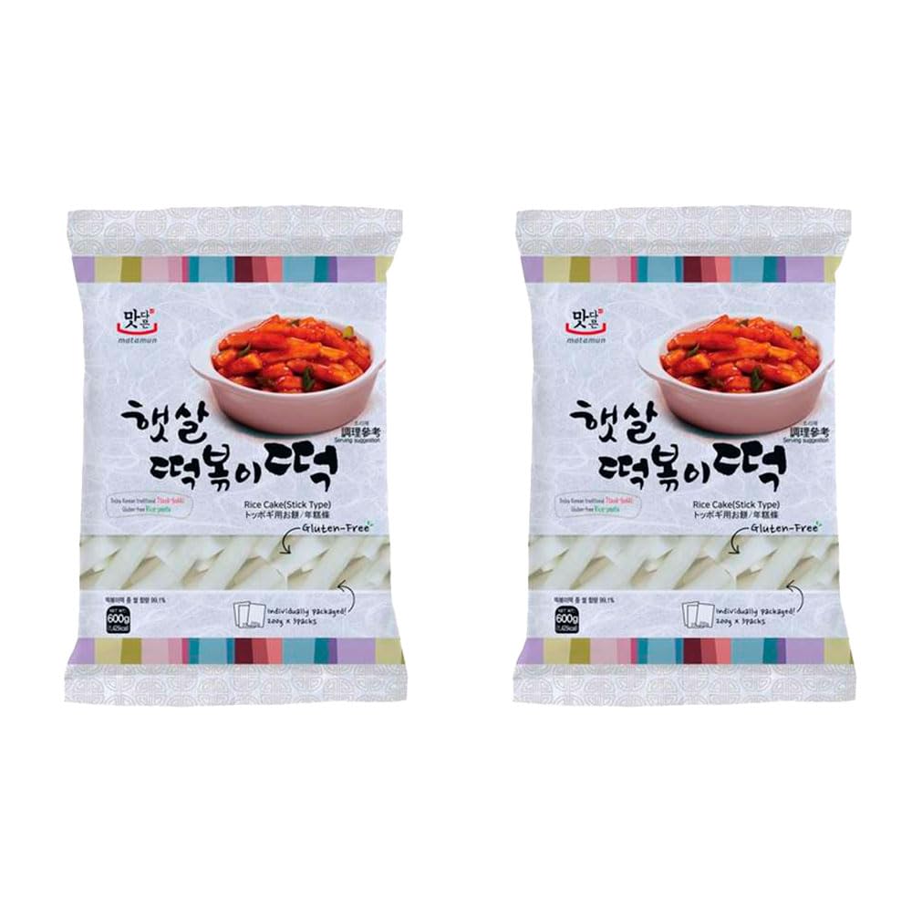 Tteokbokki Topokki Pasta de Arroz Coreana Gruesa 600 g Pack 2 unidades Sin Gluten