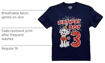 Tstars Paw Patrol Marshall 3rd Birthday Shirt Toddler Boy 3 Year Old Tee