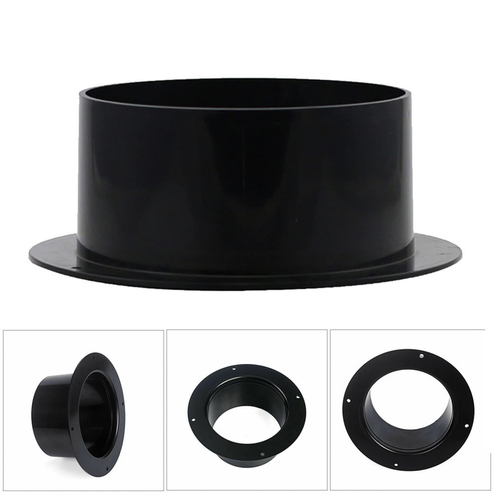 HOHOVYVY Raccord De Conduit De Sortie D'air, Connecteur De Conduit De 10,2 Cm, Bride De Tuyau Droit En Plastique (100 Mm) Pour Système De Ventilation