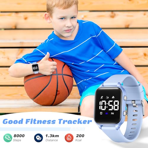 Image of LAVAREDO Kids Digital Watches for Boys Girls,Waterproof Sport Watch with Pedometer Stopwatch Vibration Alarm for Ages 5-13,No App Fitness Tracker Watch for Kids Teens Birthday Gifts