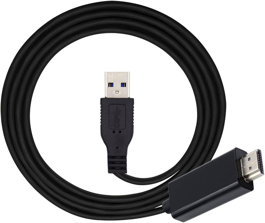 cablecc USB 3.0 Source HDMI Sink Converter USB3.0 Male to HDMI Male Cable for Desktop Laptop PC 1080P Adapter 1.8m Projector Video Monitor Cable