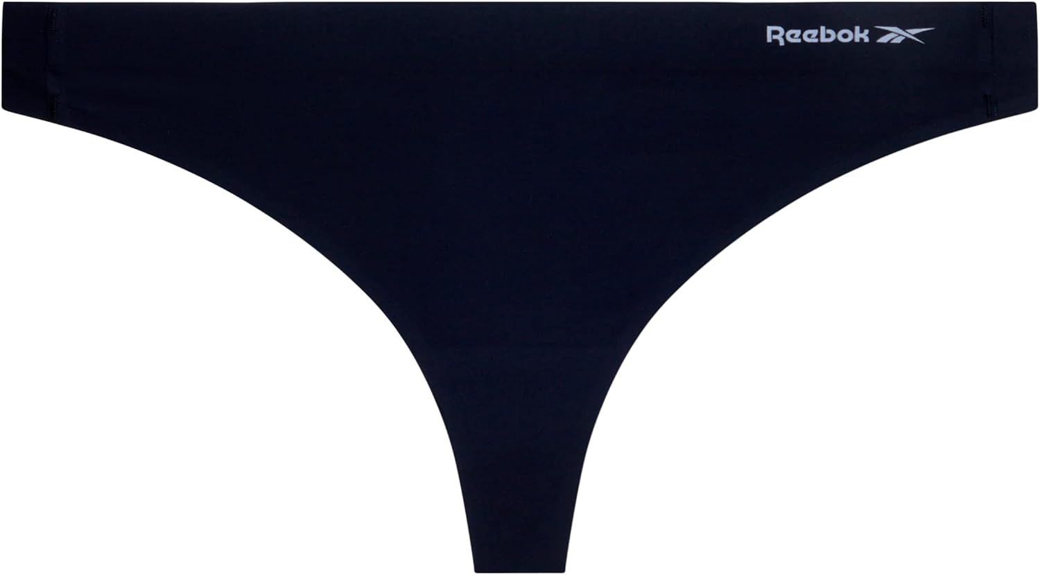 Reebok Womens Thong Underwear - 3 Pack Sexy Cut Seamless Thongs for Women - Breathable Stretch Performance Womens Underwear - Image 4