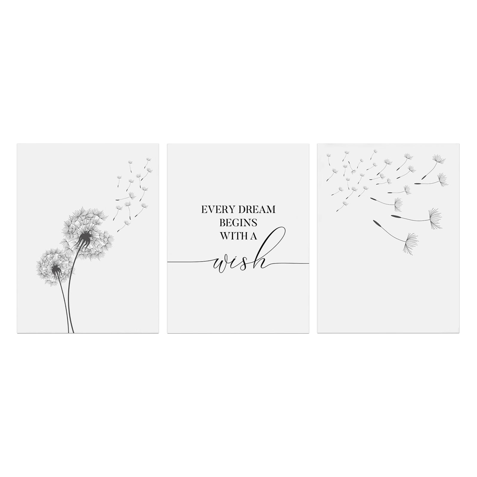 WakiHong Juego de 3 Imágenes Modernas En Blanco Y Negro Pósteres Decorativos Para Salón Póster Nórdico Moderno para Salón,Decoración de Dormitorio - Sin Marco.(30 * 40cm)
