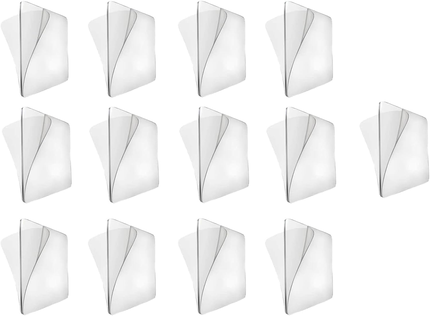Cauaoa 10Pcs Transparent Wall Mounted Replacement Sticky Pads for Kitchen Bathroom Shower Caddy Organizer Rack Holder Nail Free