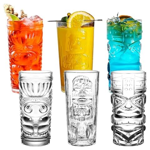 binsakao Tiki Glasses Set for Cocktails Cover