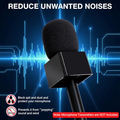 Image of HASTHIP Handheld Microphone Adapter Kit with Grip Handle & Mic Logo Holder, Universal Cold Shoe, Lavalier /Wireless Mic Converter for Interviews, Reporting, Presentations & Video Recording
