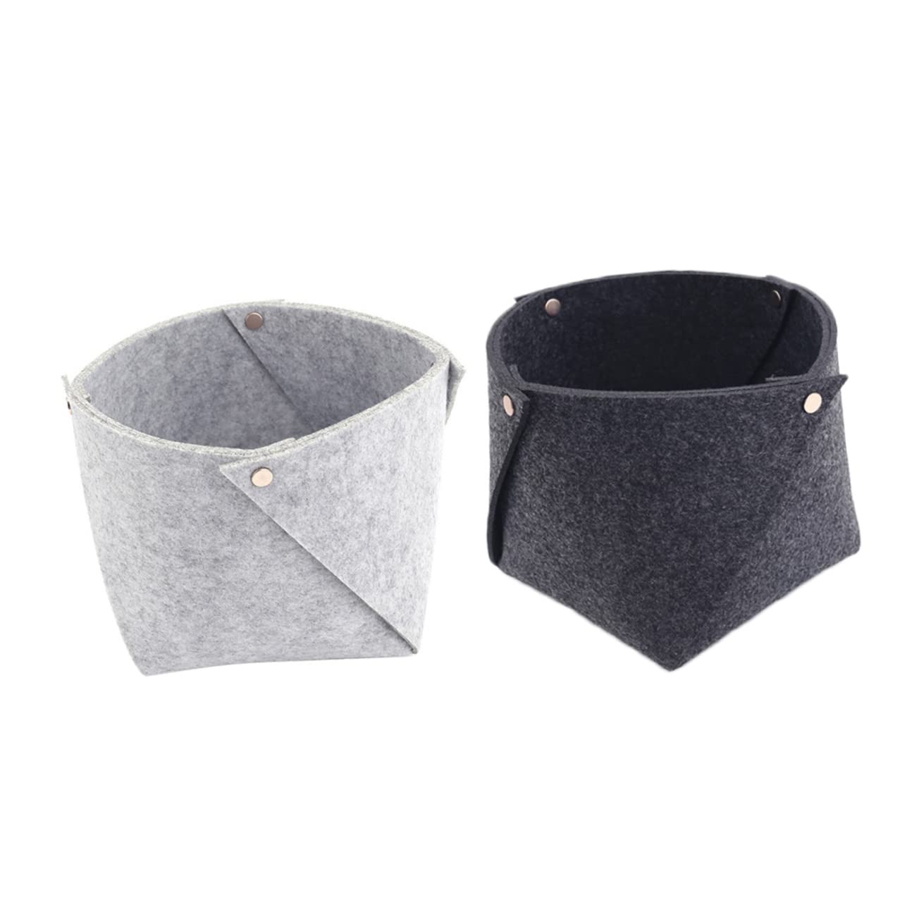 PRETYZOOM 2Pcs Felt Storage Basket Organizer Stylish Sundries Box for Bedroom Desk Home Decor for Magazines and Pet Clothes Convenient and Versatile Design