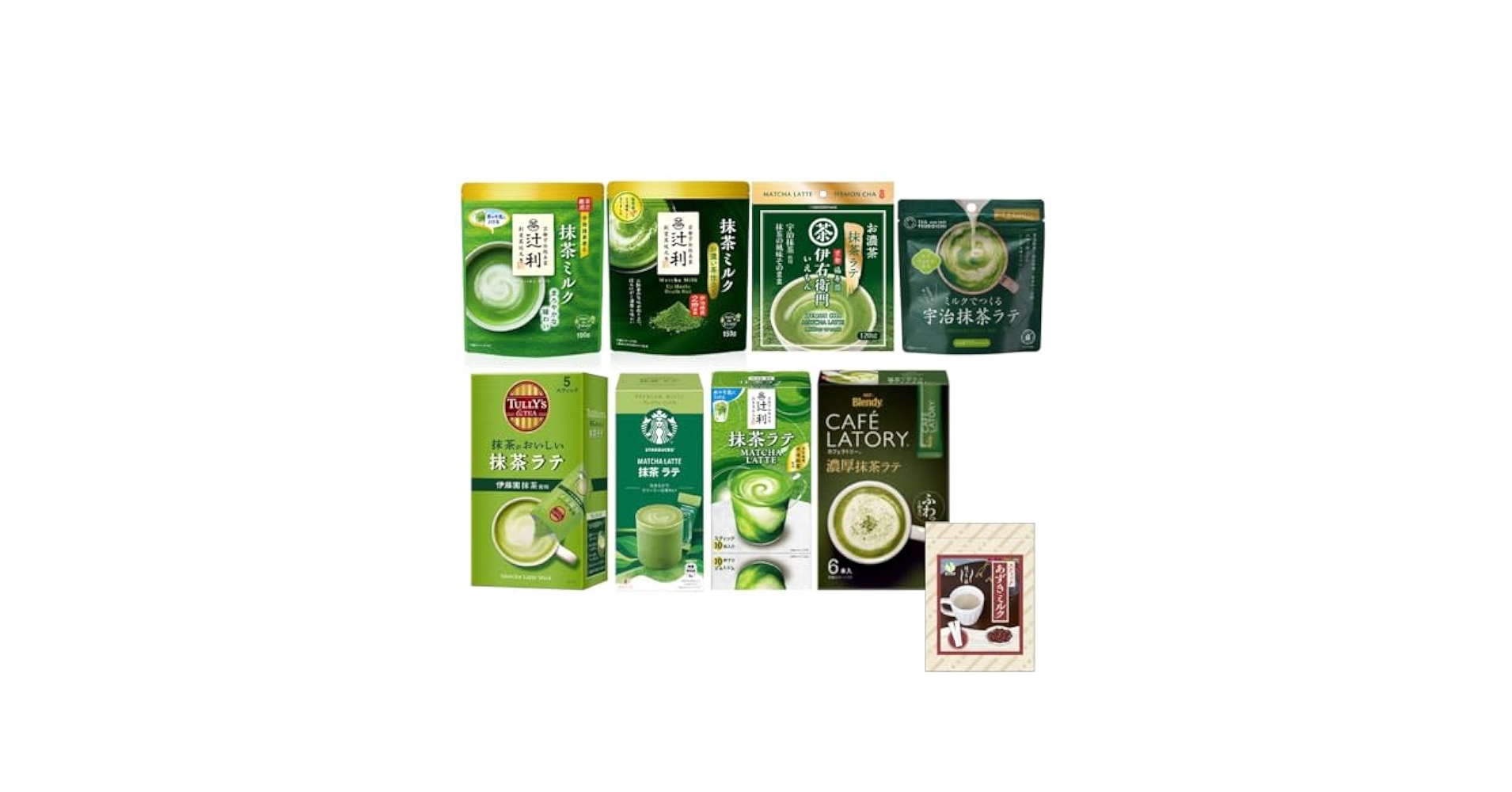 Amazon | 抹茶ラテ 抹茶ミルク 飲み比べ 8種 (辻利 つぼ市製茶