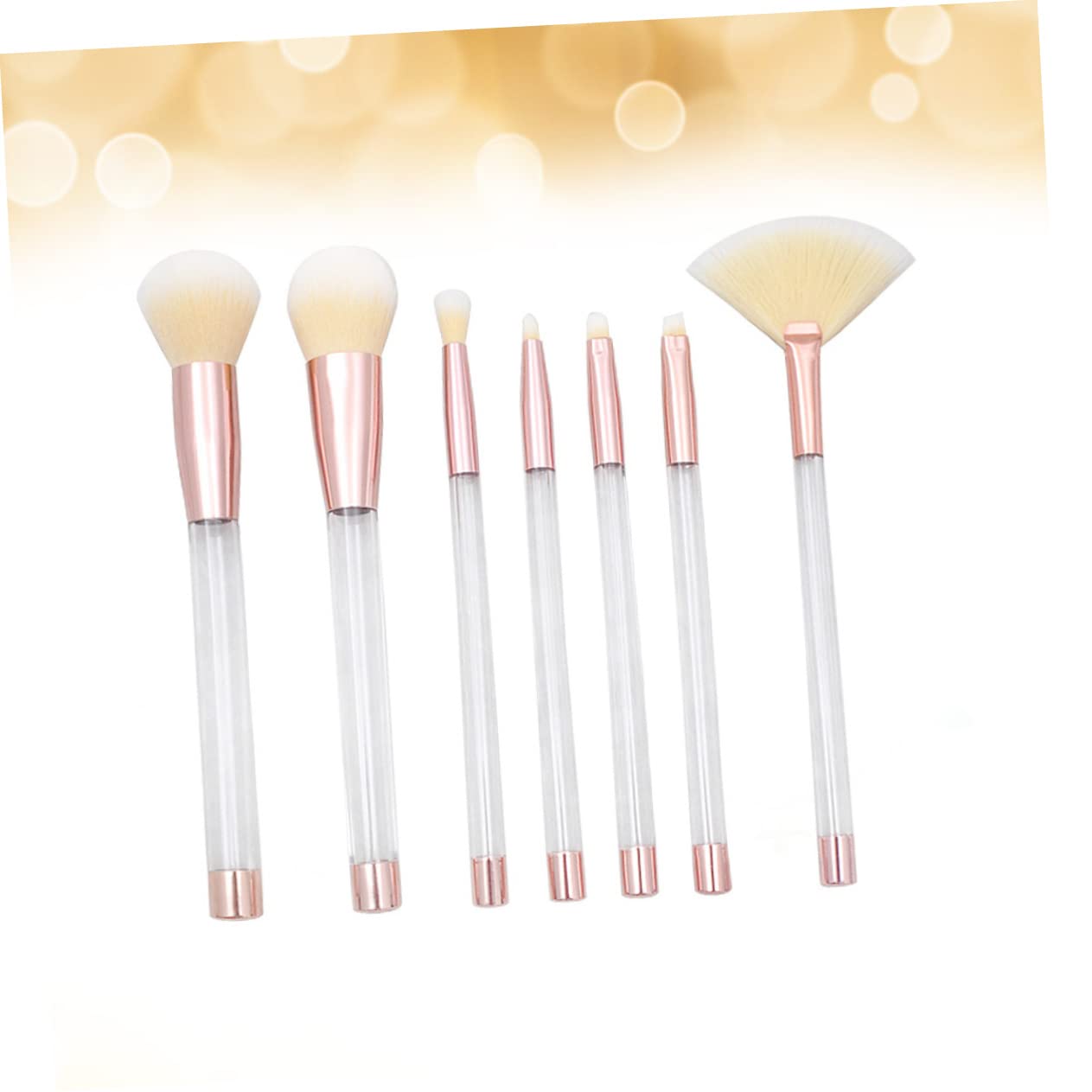 MAGICLULU Set Di 21 Pennelli Con Manico in Cristallo Set Di Pennelli Per Il Trucco Per Donne Kit Di Pennelli Per Cosmetici Con 5 Manici in Tubo Vuoto Fondo Oro Rosa