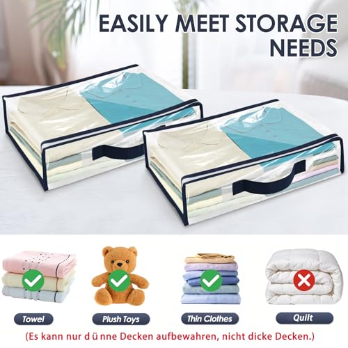 Goshoppers 6 Stück Aufbewahrungstasche mit ReißverschlussTransparente PVC Umzugstaschen Aufbewahrungsboxen mit Deckel Faltbare Reisetasche für Kleidung Kuscheltier Aufbewahrung und Organisation