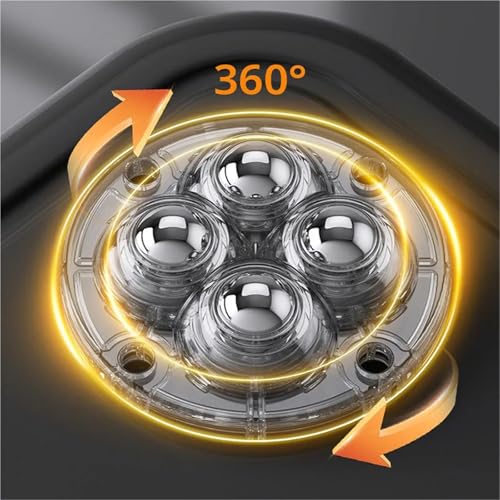 Kółka, 4 szt. Uniwersalne koło pasowe ze stali nierdzewnej o 360 stopni Samoprzylepne kółka Mini kółka obrotowe do mebli Pudełko do przechowywania(4pcs transparent)