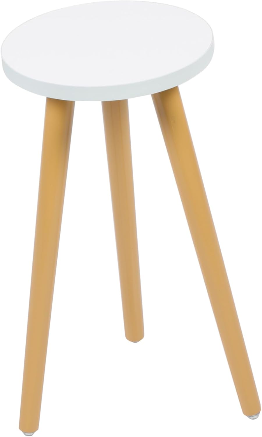 Yardwe Wood Plant Stand Balcony Display Rack for Indoor Outdoor Use Solid Wood Round Table Plant Pot Holder Multi Functional Decorative Shelf for Patio Natural Finish Height