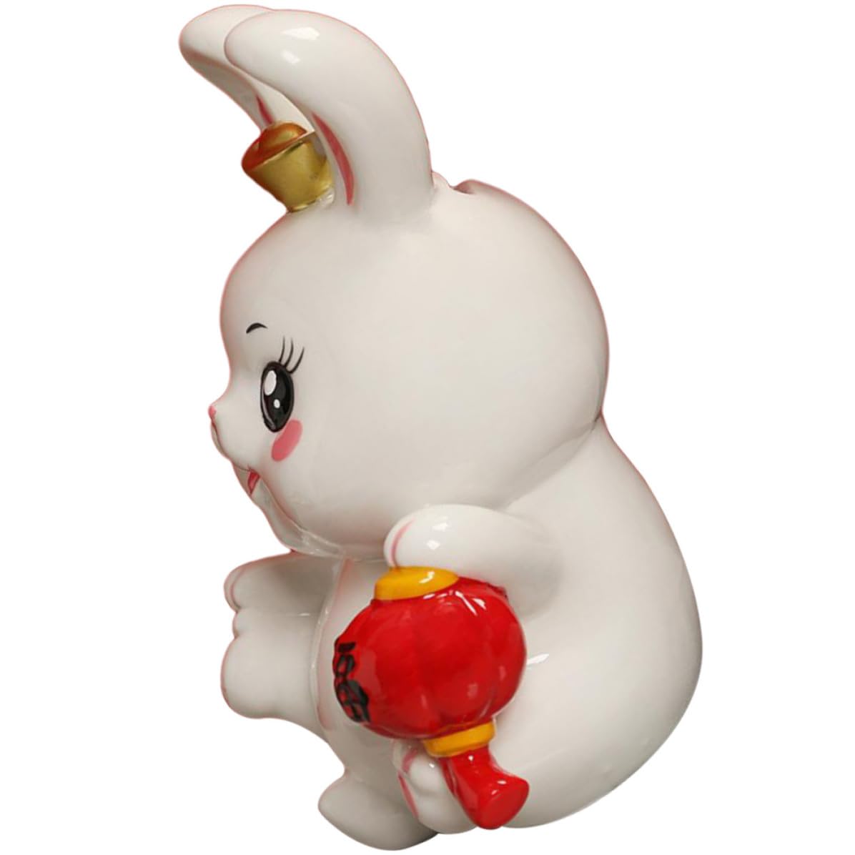 Tirelire Favorise Gestion Financière Lapin Adorable en Céramique Rangement de Pièces, Décoration Simple pour Garçon et Filles pour Chambre ou Bureau