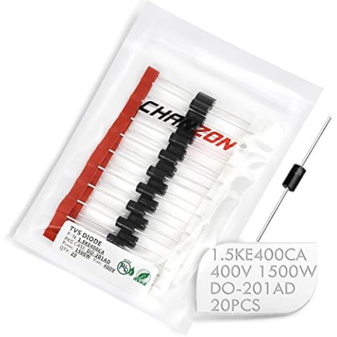 Chanzon TVS Dioden 1.5KE400CA 1500W 400V DO-201AD Bidirektionaler Kanal 1500 Watt 400 Volt Cover