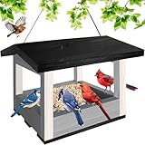 STRANGE KOALA Hanging Wooden Bird Feeder...