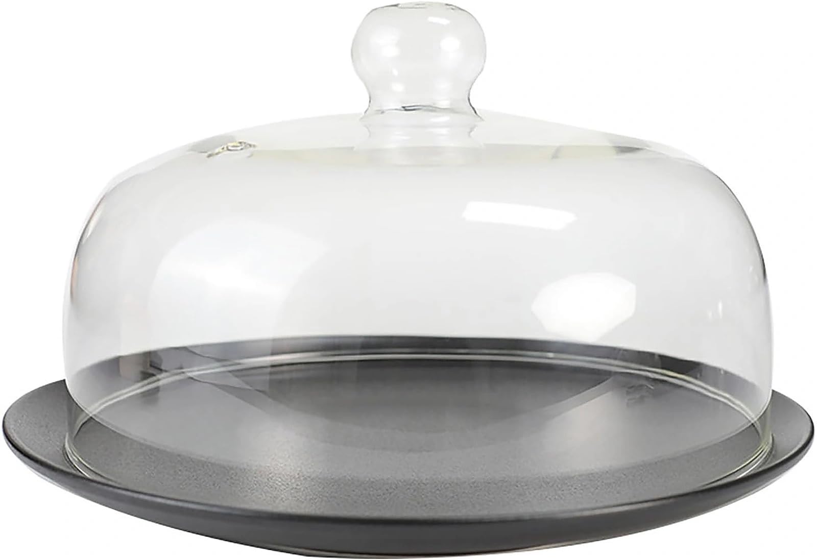 Copertura per microonde in vetro borosilicato per alimenti, cupola antispruzzo, manico facile da impugnare, multifunzione, lavabile in lavastoviglie, diametro 23 cm