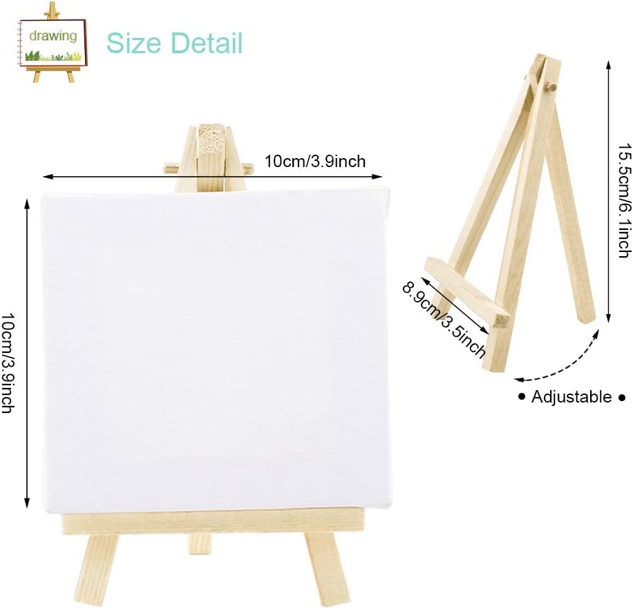 Lot De 2 Mini Chevalets En Bois Pour Photos - Chevalet De Table - Support Pour La Peinture Sur Table - Présentoir Sur Toile - Pour Adultes (antique