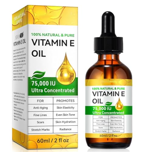 Pure Vitamin E Oil for Skin,Vitamin E Body Oil,Natural Skin Oil for Shrink Pore,Face & Hair,Soft Skin Tone & Hydrating for Sagging Skin,Moisturizing Face Serum,Easy to Absorb
