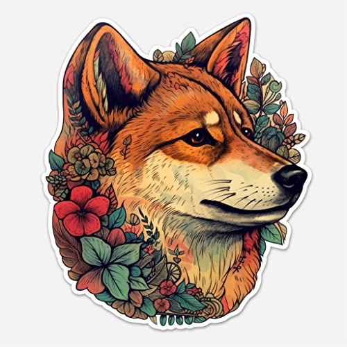 Image of Yoonek Graphics Shiba Inu Dog Vinyl Decal Sticker for Car, Laptop, Tumbler, More. #001620