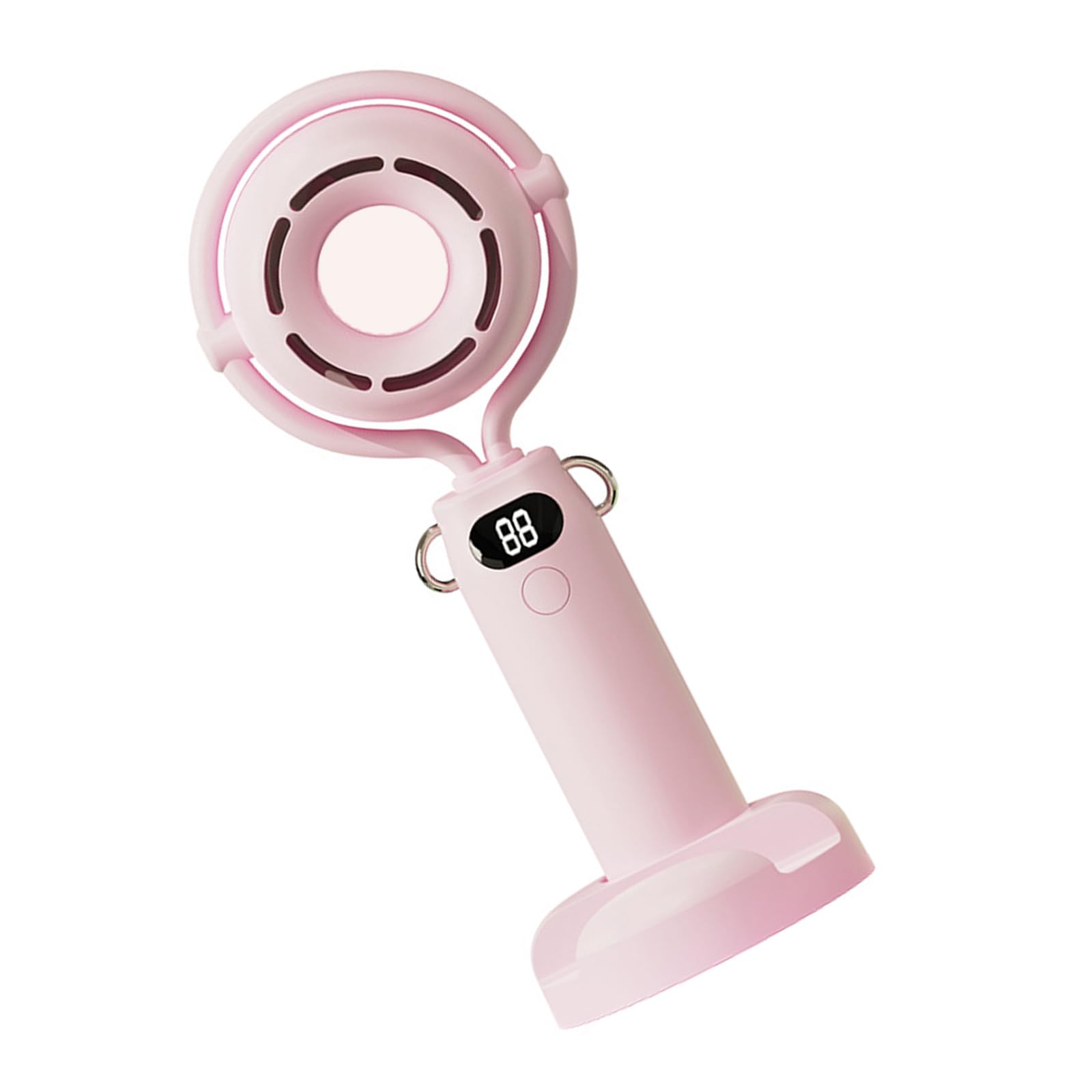 Buxuaaaa Cartoon Pattern Cooling Fan Foldable Portable Rechargeable 5 Speed Adjustable Airflows Quiet for Students Commuters Portable Small Desk Fan