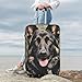 QSMBNET Travel Luggage Cover black german shepherd Spandex Suitcase Protector Washable Baggage Covers Fashion Elastic Scratch-Resistant Luggage Cover Protector Fits 18-32 Inch Luggage