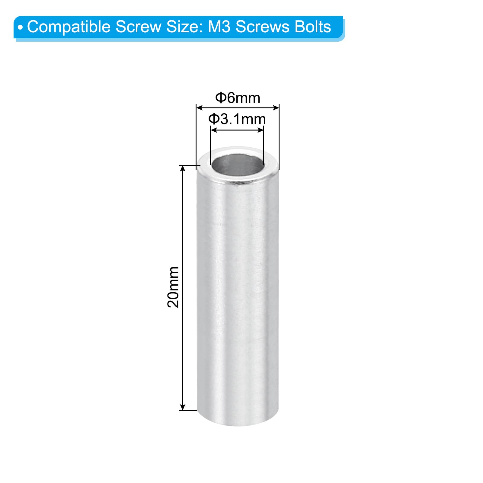 PATIKIL M3 Aluminum Spacers - Image 2