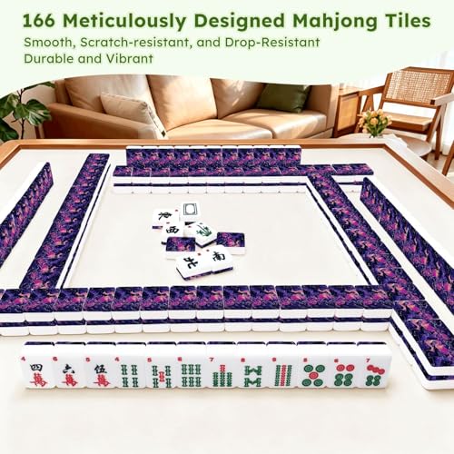 Juego de Mahjong Americano con 166 Fichas y Accesorios miniatura 7