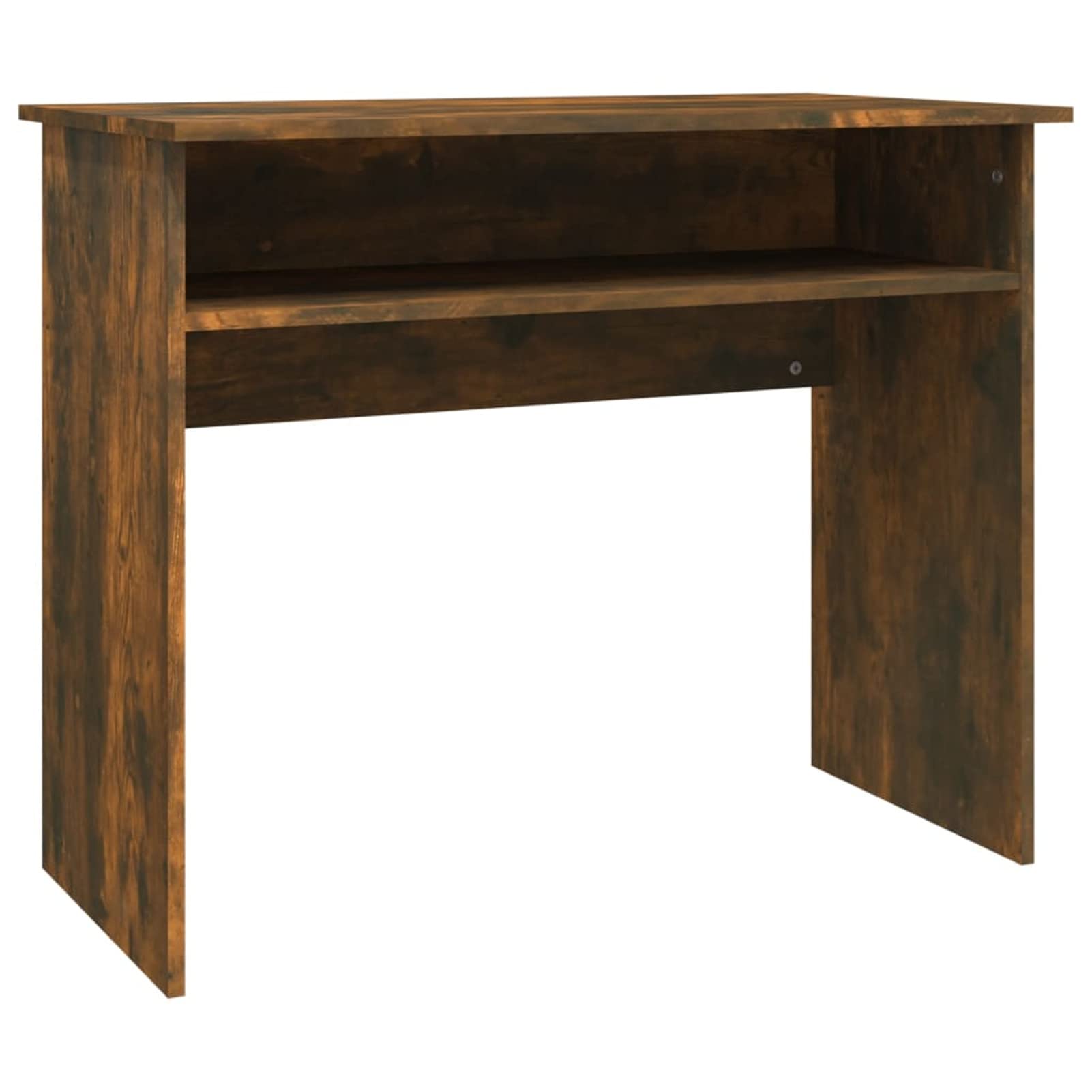 Homgoday Scrivania da ufficio per computer, piccolo tavolo da lavoro per bambini, con spazio di archiviazione, per camera da letto, soggiorno, studio, incenso, 90 x 50 x 74 cm, materiale in legno