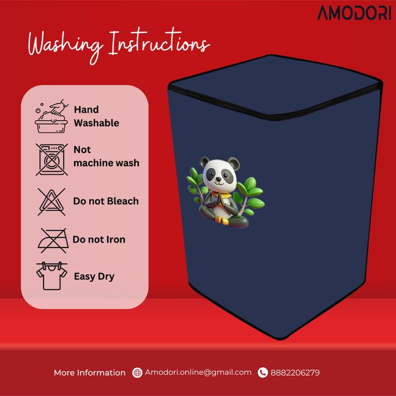 Image of Waterproof Top load washing machine cover Compatible for LG & SAMSUNG 8.5 Kg to 10KG Solid Blue cartoon icon print