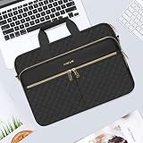 MOSISO Torba na laptopa 15–16 cali, aktówka na laptopa, kompatybilna z MacBook Pro 16/Air 15, HP, Dell, Lenovo, kwadratowa pikowana torba na komputer, do pracy, biura, biznesu, z 3 kieszeniami i