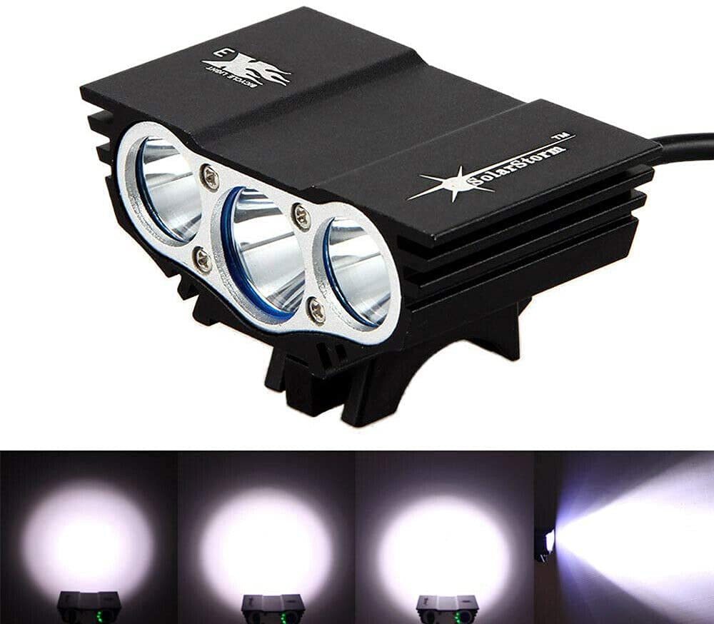 Światła kierownicy LED Mountain Bike Lights Rechargeable 18650 Zestaw lampy latarki rowerowej - łatwy w instalacji reflektor cyklu