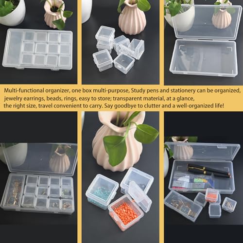 Image of 13 in 1 Diamond Art Storage Containers with Lids, Transparent Organizer Box,Diamond art accessories-divided storage box,Jewelry Storage Case, Portable Labeled Trays for Home & Travel
