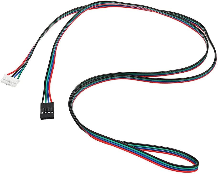 Nema17/42 Stepper Motor Cable Connector DuPont 2.54 4pin line Black to PH2.0 6pin White Terminal for MKS Base and other 3D Printer Board (2 pcs.)