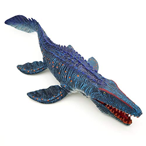 SIENON Jurassic Mosasaurus Toy 34cm Realistic Marine Dinosaur Figures Large Ocean Dinosaur Figurine Plastic Hand-Painted Tylosaurus Model for Bath Pool Toy Cake Topper Collection
