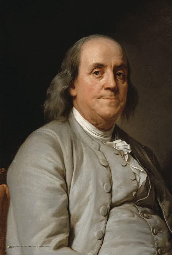Scorpio Posters Benjamin Franklin Portrait - Mini Poster - 12" x 18"