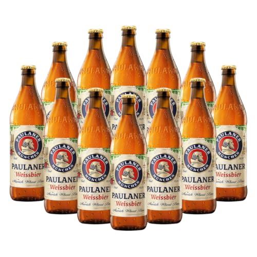 Paulaner Weissbier German Wheat Beer 500ml Bottles Case of 12 Bavarian Hefeweizen 5.5% ABV Premium Imported Wheat Beer Craft Beer Alcohol Gift Set for Men Birthday