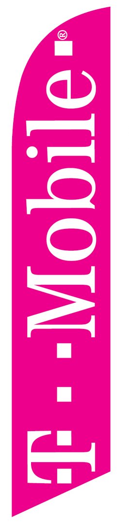T-Mobile (pink) Feather Banner Swooper Flag - Replacement FLAG ONLY