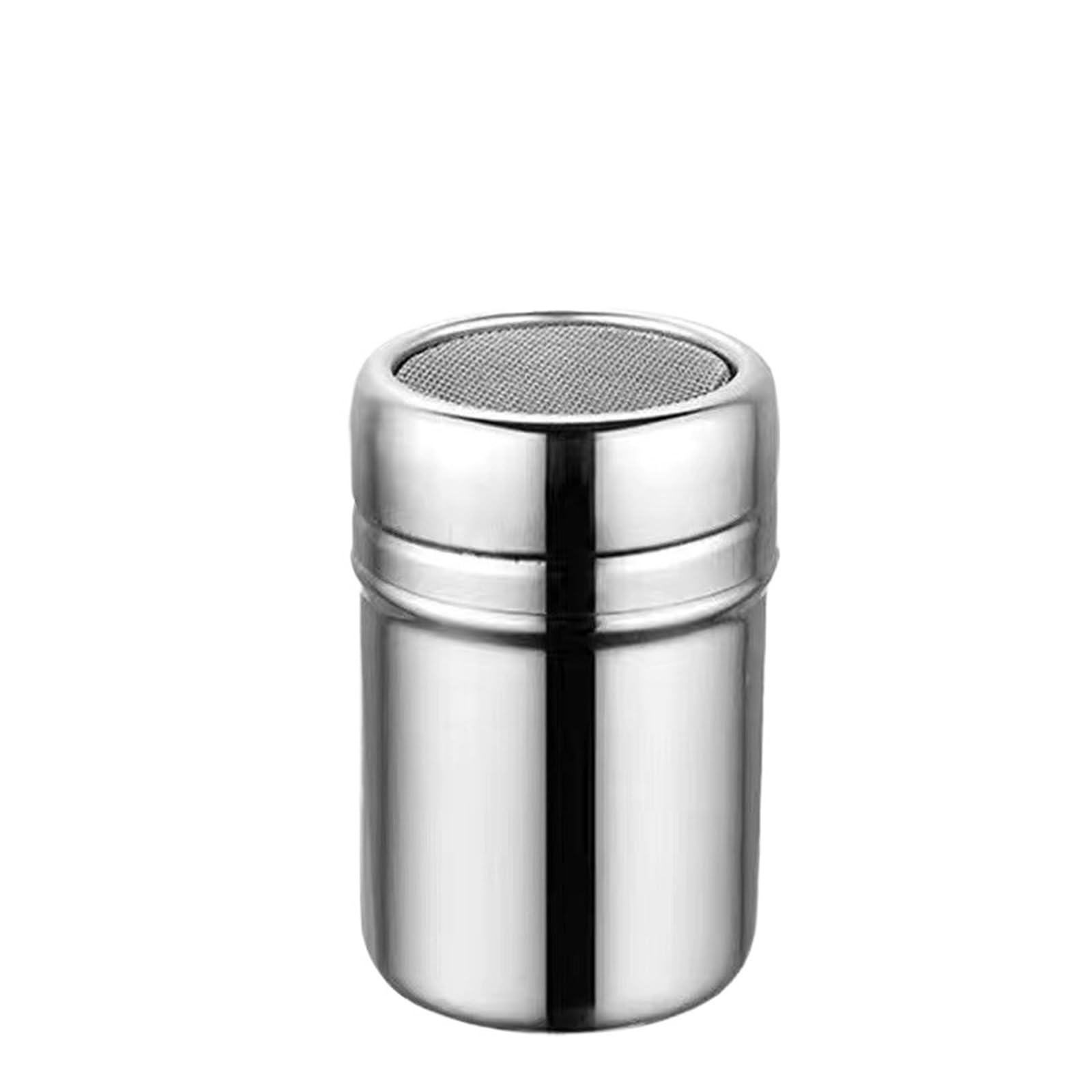 Pulverstreuer 1 x Edelstahl-Gewürzstreuer, Staubwedel, Salz, Gewürzglas, Zucker, Pfeffer, Kakaopulver(L)