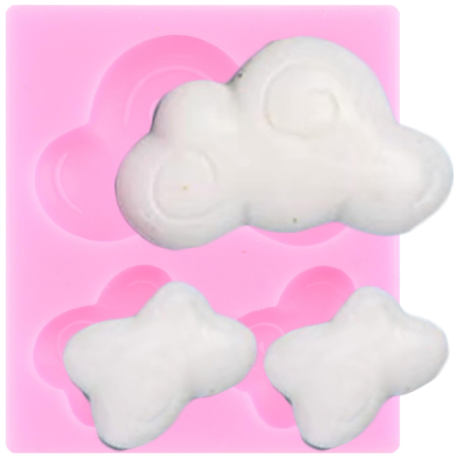 Cloud Fondant Silicone Molds For Cake Decorating Cupcake Topper Candy Chocolate Gum Paste Polymer Clay