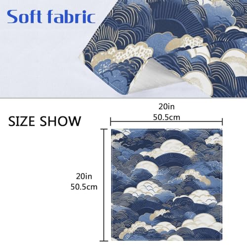 Servilletas de tela azul marino Sushi 20 x 20 pulgadas set 6 miniatura 7