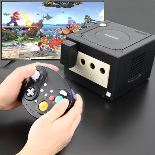 Image of Wireless GameCube Controller for NGC Console, 2.4 GHz Receiver, Indigo | (Built-in Vibration) (Rechargeable) (Analog Triggers / Stick)