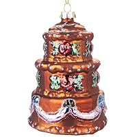 BRUBAKER Globo AerostáTico de Colores - Bola de Navidad Pintada a Mano de Vidrio - Bola de arbol de Navidad con la Boca Soplada Figuras de Decoración Divertidas Colgantes Bola de arbol