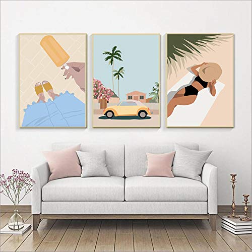 Affiches et impressions nordiques pour salon ambiance vacances d'été