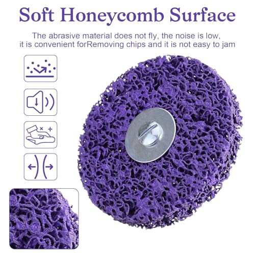 Kizaten CSD Scheibe schleifscheiben,5 Stück 100mm Grobreinigungsscheibe,Grobreinigungsscheibe CBS Reinigungsscheibe für Winkelschleifer von Farbe,Rostschweißnähten,Oxidation Reinigen & Entfernen
